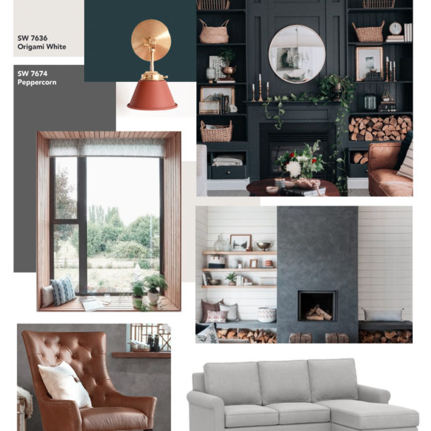 designing a living space with fireplace