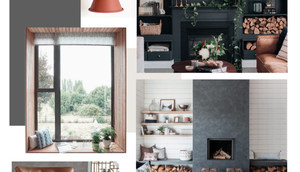 designing a living space with fireplace