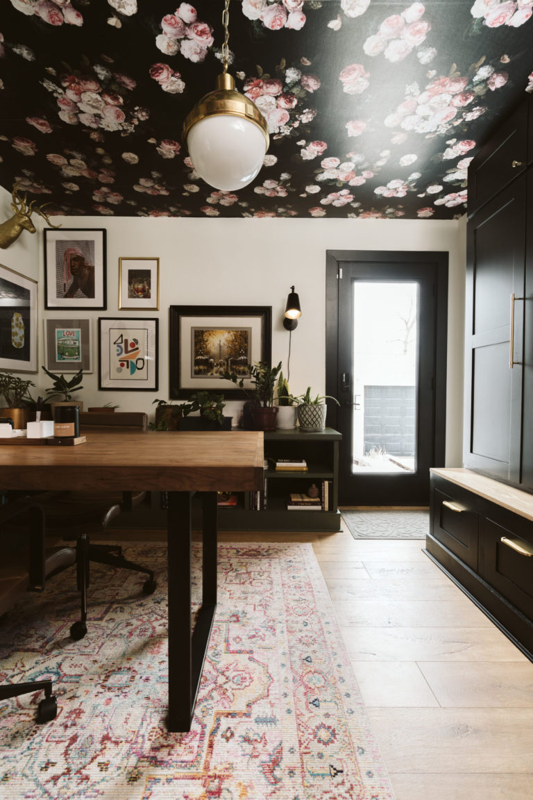 modern custom home office wallpaper ceiling