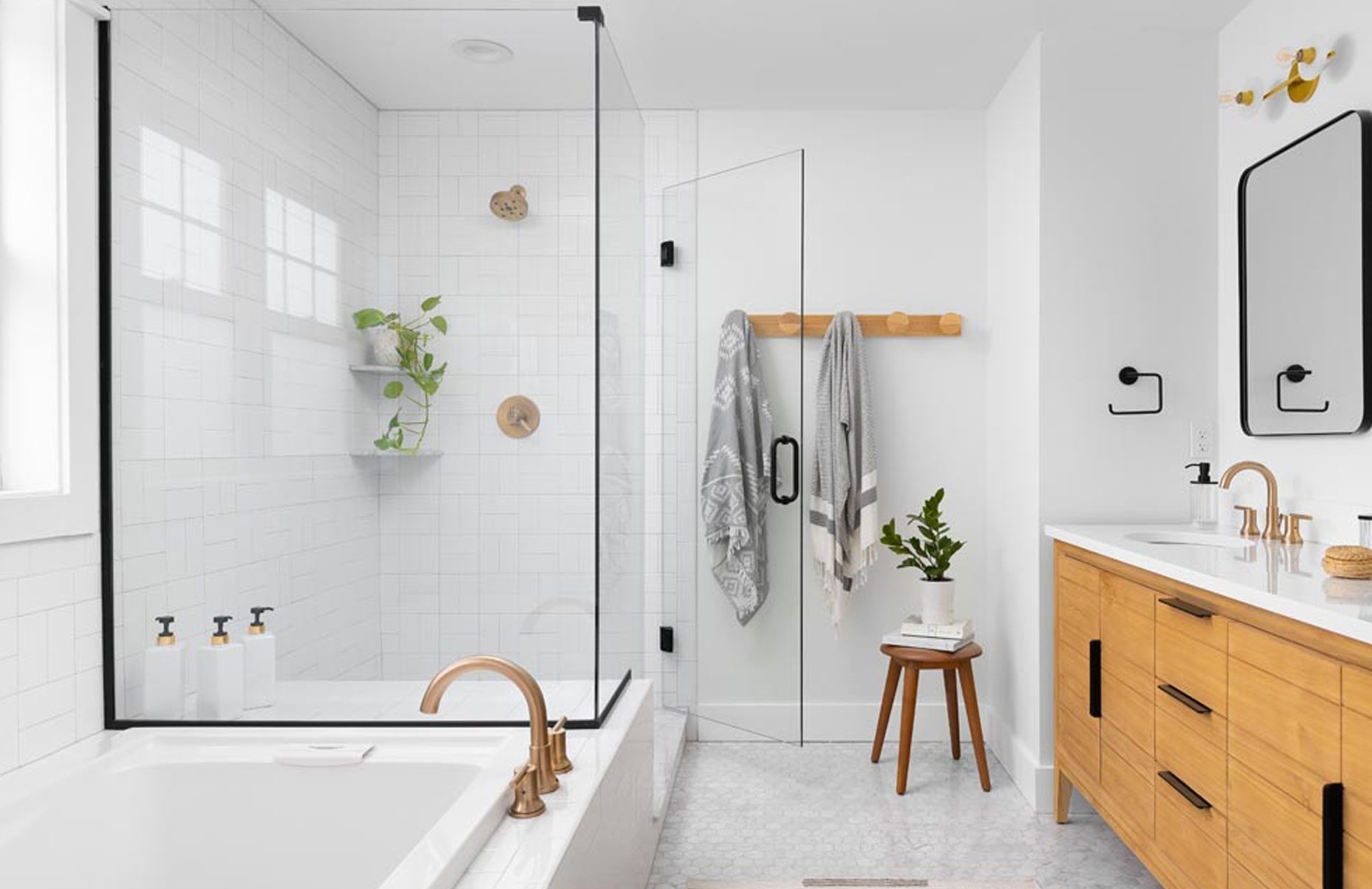 Contemporary Bathroom with Bold Accents